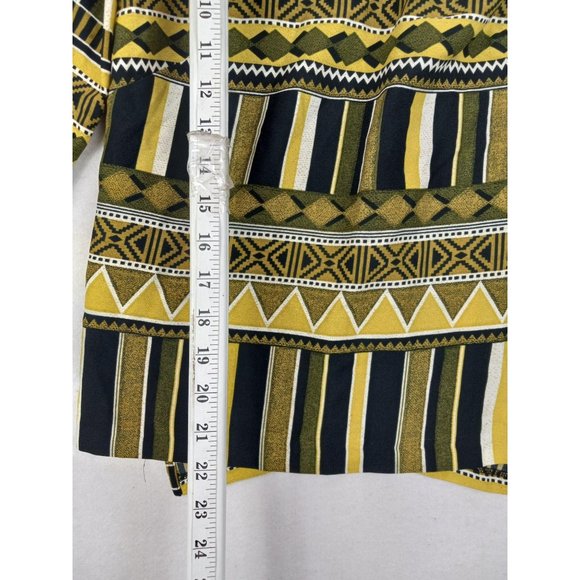 H&M Yellow Aztec long sleeve shirt size 4 - Picture 5 of 6